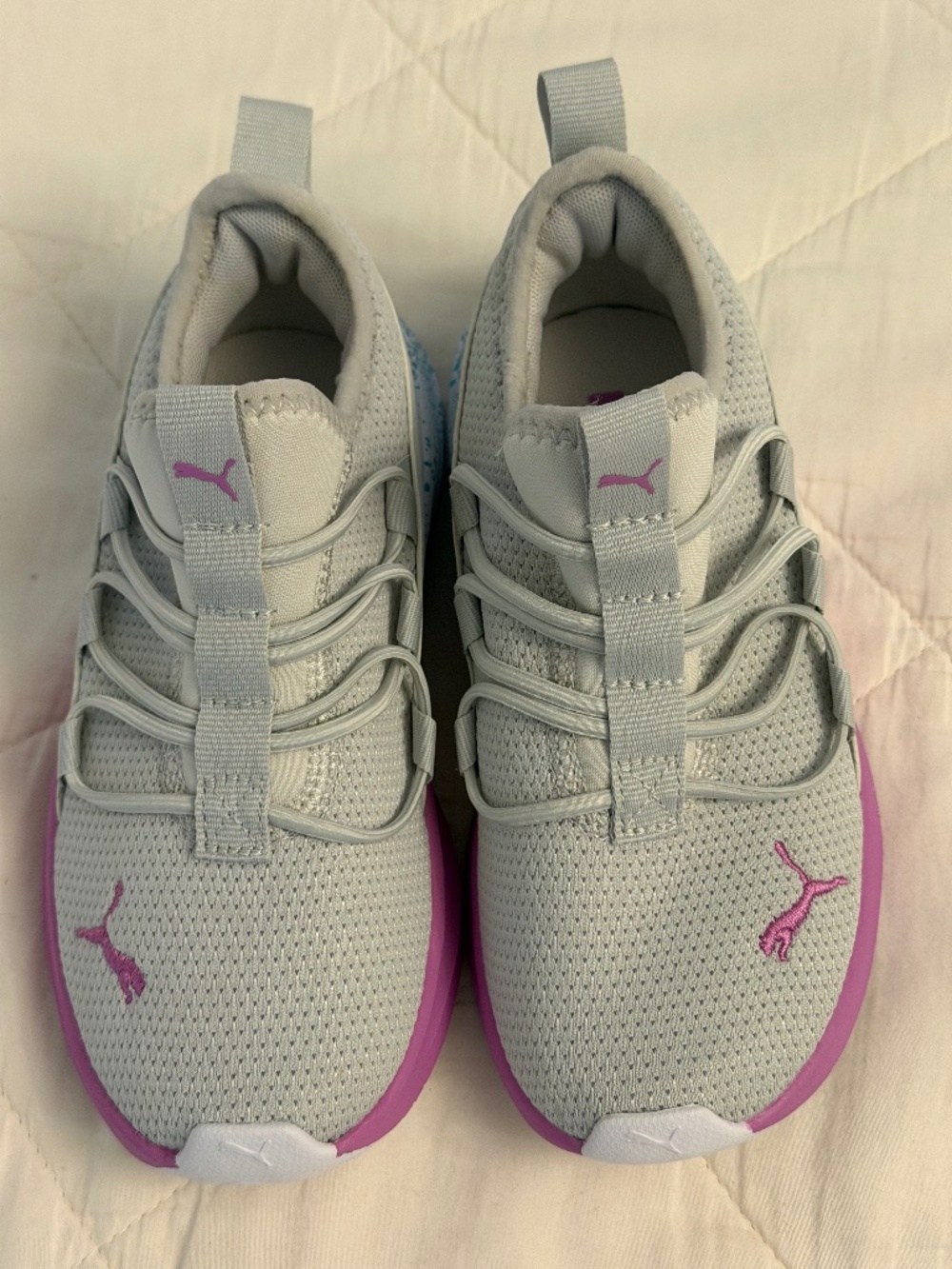 NWOB Puma Softride One4All Splatter Fade girls sneakers